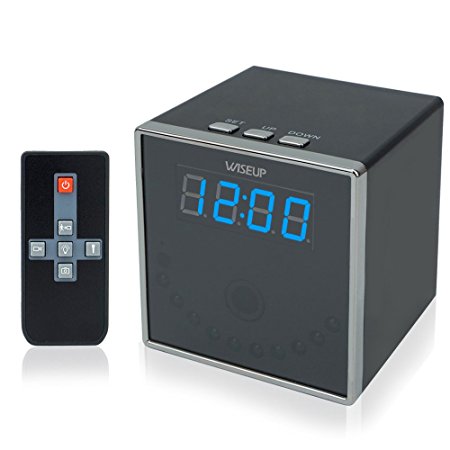 Wiseup™ 8GB 1920x1080P HD Hidden Camera Clock Indoor Security DVR with Motion Detection