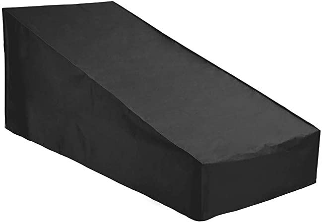 Patio Watcher Patio Chaise Lounge Covers Heavy Duty Outdoor Chaise Lounge Covers with Durable and Water Resistant Fabric,78 Inches Long,Black