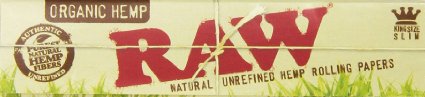 Raw King Size Organic Cigarette Rolling Papers, 4 Packs