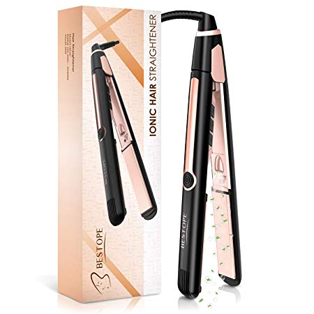 BESTOPE Upgraded 1 Inch Hair Straightener, Professional Hair Flat Iron With Ceramic Tourmaline Ionic & Anti-static Fast Heating