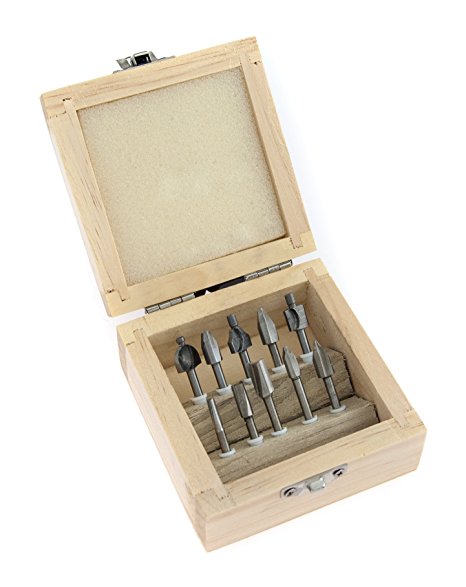 SE 82210RB 10-Piece Mini Router Bits Set for Dremel Tools