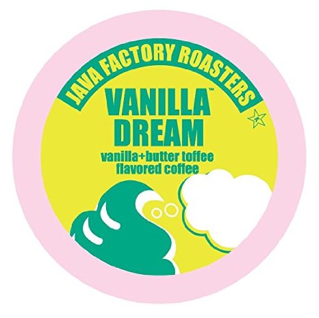 Java Factory Single Cup Coffee for Keurig K Cup Brewers, Vanilla Dream, 80 Count