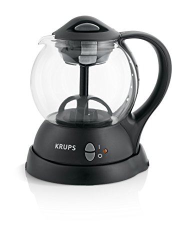 KRUPS FL7018 Personal Tea Kettle with integrated infusion basket for loose tea leaves and tea bags, Black