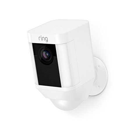 Ring 8SB1S7-WEN0 Spotlight Cam Battery HD Security Camera with Built Two-Way Talk and a Siren Alarm, White