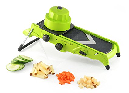 Maestoware Professional Mandoline Slicer, Features V-Blade, Slicing, Julienne, and Dicing with Adjustable Thickness