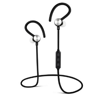 Lecmal for Bluetooth Headphones, Wireless Bluetooth Earphones with Micro Phone Noise Cancelling,S9 Sport Ear Hook ,Exercise,Hiking Sports;Running, Sweatproof. Suitable for IOS & Android Devices(Black)