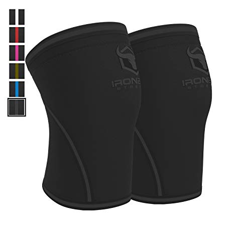 Knee Sleeves 7mm (1 Pair) - High Performance Support & Compression For Weight Lifting, Powerlifting and CrossFit - Knee Braces Provides Compression, Warmth, & Support For Haavy Lifting - For Men and Women