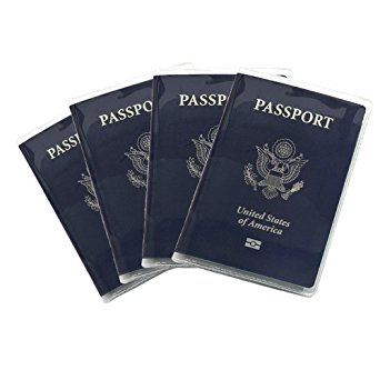 Clear Waterproof Passport Holder with Card Covers and Document Organizer for Travel