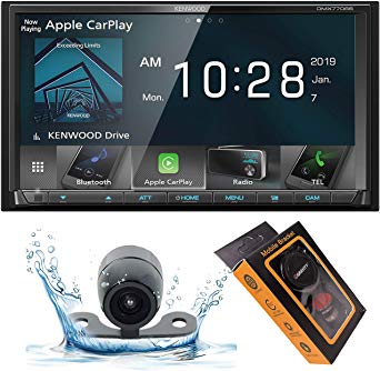 Kenwood DMX 6.95" WVGA Digital Media Receiver, Apple CarPlay & Android Auto with HD Backup Camera and Gravity Magnet Phone Holder