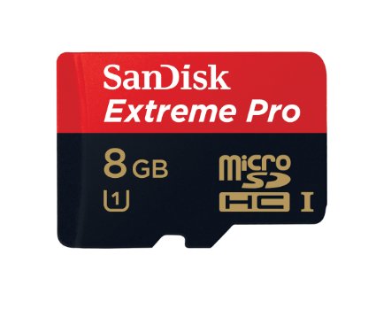 SDSDQXP-008G-X46 SanDisk Extreme Pro 8GB MicroSDHC UHS-1 Flash Memory Card