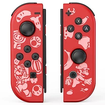 uscoreek Joy Cons for Nintendo Switch, Mario Joy cons Controllers for Switch/Lite/OLED, Cute Controllers with Dual Vibration, Wake-up