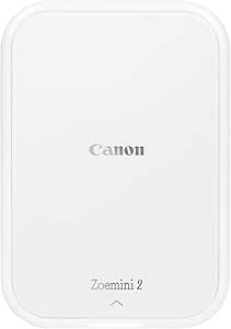 Canon Zoemini 2 Kit d'impression avec Imprimante Portable : Prenez des Photos et Libérez Votre Créativité - Mini Imprimante Photo Portable - Bluetooth 5.0 - Charge Rapide USB-C - Blanc