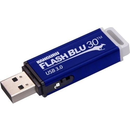 Kanguru ALK-FB30-8G FlashBlu30 with Physical Write Protect Switch SuperSpeed USB3.0 Flash Drive - 8 GB - Write Protection Switch, Shock Resistant, ReadyBoost, TAA Compliant