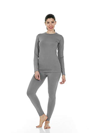 Women's Ultra Soft Thermal Underwear Long Johns Set with Fleece Lined