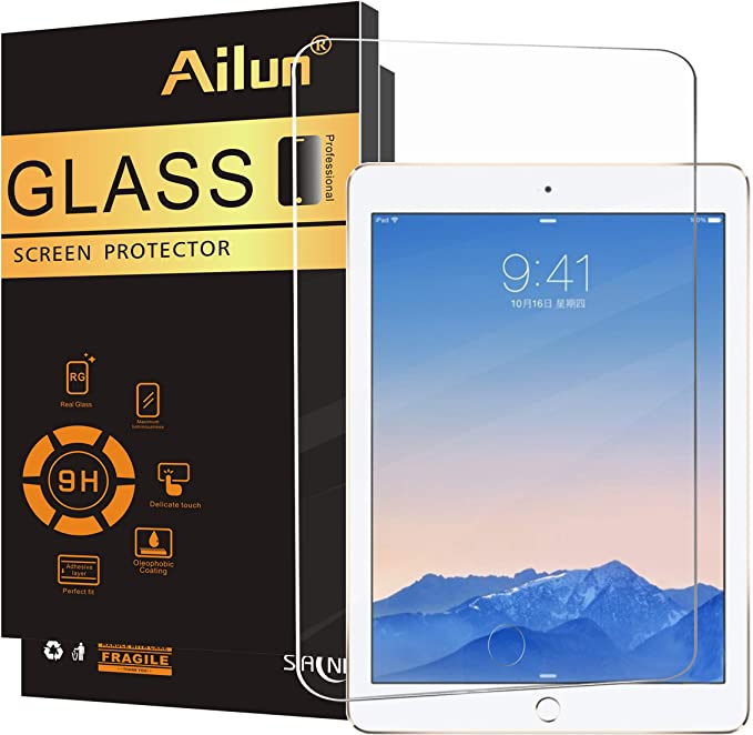 Ailun Screen Protector for iPad (9.7-Inch, 2018/2017 Model, 6th/5th Generation), iPad Air 1, iPad Air 2, iPad Pro 9.7-Inch,2.5D Edge,Case Friendly