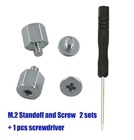 Kalanution M.2 Standoff and Screw for M.2 Drives,Asus motherboard M.2 Screw   Hex Nut Stand Off Spacer(2 sets) 1 pcs screwdriver