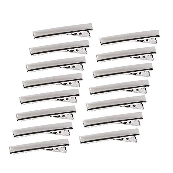 Silver Metal Alligator Hair Clips Pins 100 Pcs Flat Top with Teeth for Hairdressing Salon Hair Grip Arts and Crafts Projects Hairpins for Women Girls and Hairdresser(Alligator Clip 55mm)