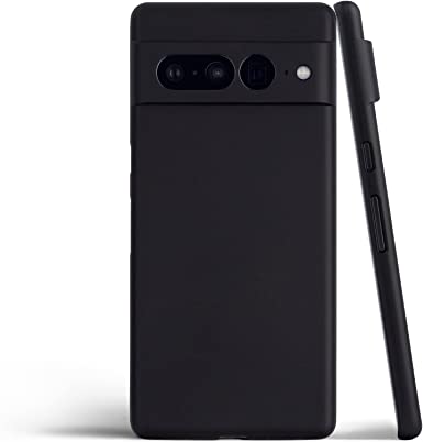 totallee Thin Pixel 7 Pro Case, Thinnest Cover Ultra Slim Minimal - for Google Pixel 7 Pro (2022) (Solid Black)