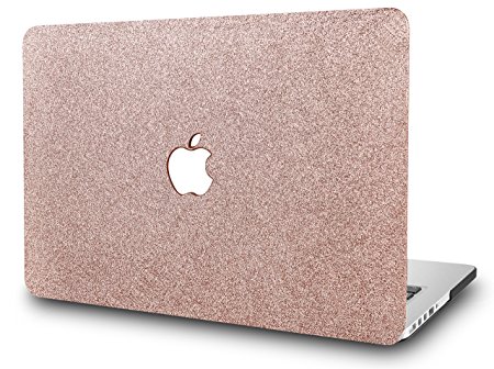 KEC MacBook Pro 13 Inch Case (CD Drive) Plastic Hard Shell Cover A1278 (Rose Gold Sparkling)