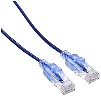 Monoprice Cat6A Ethernet Patch Cable - Snagless RJ45, 550Mhz, 10G, UTP, Pure Bare Copper Wire, 30AWG, 10-Pack, 7 Feet, Purple - SlimRun Series