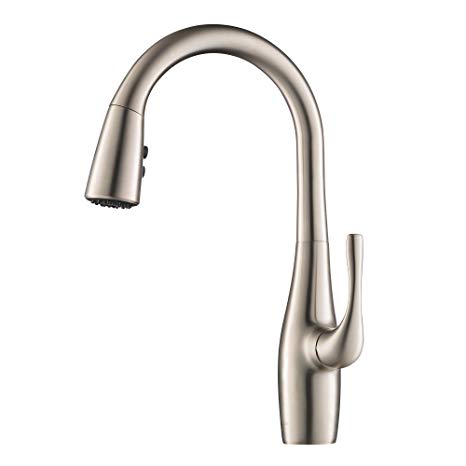 Kraus KPF-1670SFS Esina Single Handle Pull Down Kitchen Faucet with Dual Function Sprayhead in All-Brite Spot Free Stainless Steel Finish