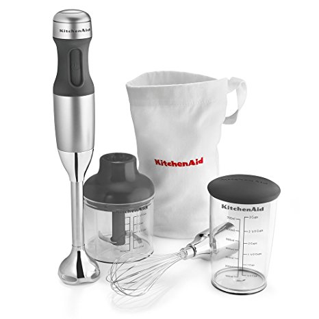 KitchenAid KHB2351CU 3-Speed Immersion Blender, Contour Silver