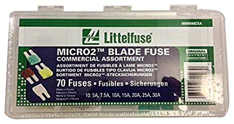 Littelfuse 00940560ZXA MIRCRO2 Blade Fuse Commercial Assortment, 70-Piece