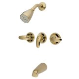 Kingston Brass KB6232LL Legacy Tub and Shower Faucet Polished Brass