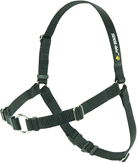 SENSE-ible No-Pull Dog Harness - Black Medium/Large (Narrow)