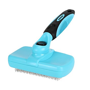Pet Neat Self Cleaning Slicker Brush Effectively Reduces Shedding By Up To 95% - Professional Pet Grooming Brush For Small, Medium & Large Dogs And Cats, With Short to Long Hair