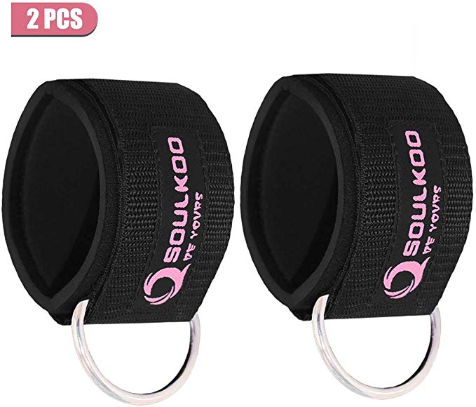 soulkoo Fitness Padded Ankle Straps for Cable Machines and Resistance Band