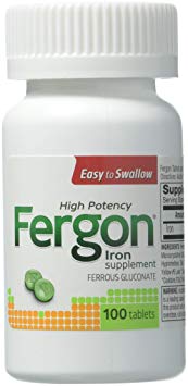 Fergon High Potency Iron Supplement, 100 Count