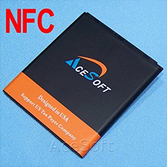 AceSoft High Power Grade A 4100mAh Extended Slim NFC Battery for Samsung Galaxy S4 SCH-I545 Verizon SmartPhone - Brand New