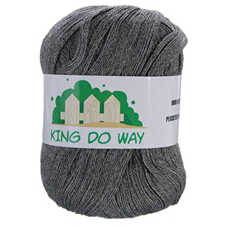 KING DO WAY Wool Yarn Soft Warm Knitting Wool Baby Yarn Cashmere Handcraft Yarn Worsted Yarn Sweater Dark Grey