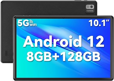 SGIN Tablet, 10 Inch Android 12 Tablets Computer, 1280 * 800 HD IPS Srceen, 8GB RAM 128GB ROM with MTK Octa-Core 2.0Ghz Processor,5MP 8MP Camera, WiFi, Bluetooth, 6000mAh