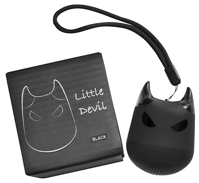 Little Devil - Portable Mini Bluetooth Speaker with Multi Function Button for Selfies (Black)