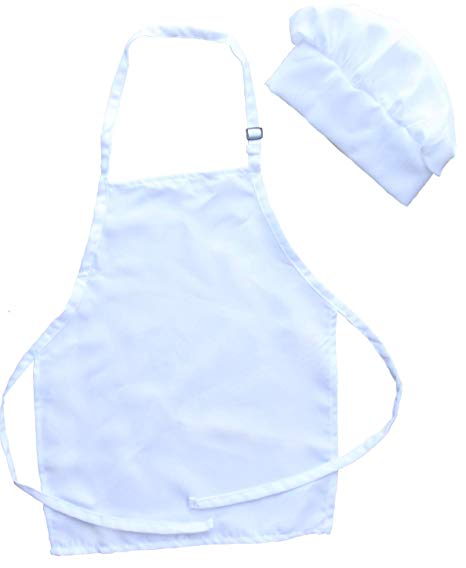 Chefocity Kids Apron and Chef Hat Set. Adjustable Kid’s Chef’s hat and Children’s Apron Provides The Right fit Free eBook