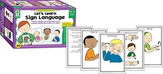 Carson Dellosa Key Education Let's Learn Sign Language Learning Cards (845046)