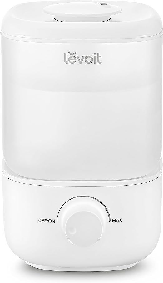 LEVOIT Top Fill Humidifiers for Bedroom (2.5L Large Tank), Cool Mist Ultrasonic Air Humidifier for Home Baby Nursery & Plants, Auto Shut-off and BPA-Free for Safety, Quiet, Knob Control, 360° Nozzle