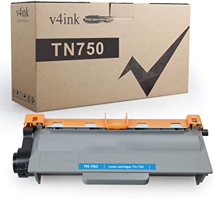 V4INK 1 Pack Compatible Replacement for Brother TN720/ TN750 Toner Cartridge - for use in Brother HL5450DN HL5470DW HL6180DW DCP8110DN MFC8710DW Series Printers