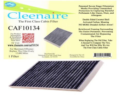 Cleenaire CAF10134 The Most Advanced Protection Against Bacteria Dust Viruses Allergens Gases Odors Cabin Air Filter For Acura Honda