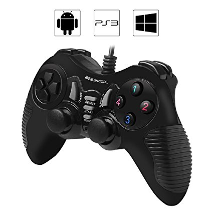 BEBONCOOL Wired Game Controller Gamepad with Vibration Feedback for Windows PC/Android TV Box/Steam