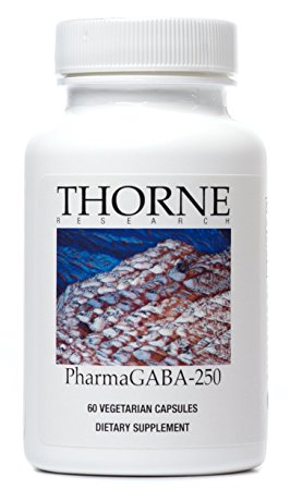 Thorne Research - PharmaGABA-250 - A 250 mg Natural Source GABA (Gamma-Aminobutyric Acid) Supplement - 60 Vegetarian Capsules