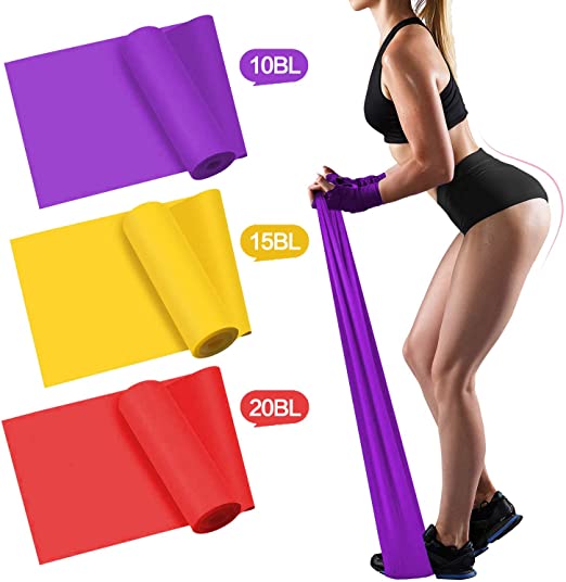 Exercise Resistance Bands Set - Latex Exercise Loop Bands for Workout and Stretching Exercise Bands for Physical Therapy, Strength Training, Yoga, Pilates, Elastic Band with Different Strengths 3 Set