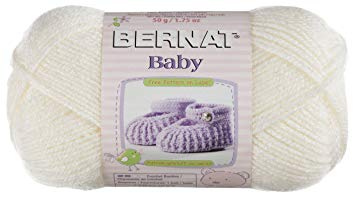 Bernat Baby Solid Yarn - (1) Super Fine Gauge  - 1.7 oz -   White  -  Machine Wash & Dry For Crochet, Knitting & Crafting