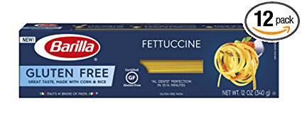 Barilla Gluten Free Pasta, Fettuccine, 12 Ounce (Pack of 12)