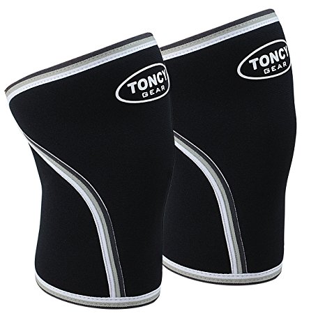Knee Sleeves-1 Pair 7mm Neoprene Compression Knee Support Sleeve For Squatting Workout bodybuilding Weight Lifting Powerlifting & Crossfit. (For Men & Women) Gym & Fitness Gear From Toncy Gear