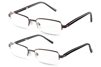 Specs Mens Half Rimmed Reading Glasses, Value Pack, All Magnification Strengths