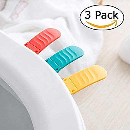 YOLOPLUS 3 PACK Toilet Seat Lifter Toilet Pad Cover Lower Lid Handle Hygienice Clean Lift Raise Lower Lid the Clean Way Avoid Touching Self adhesive Hygiene