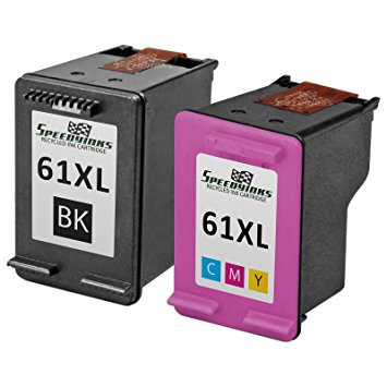 Speedy Inks - Remanufactured Hewlett Packard HP 61XL High Yield Set of 2 Ink Cartridges 1 Black CH563WN and 1 Color CH564WN
